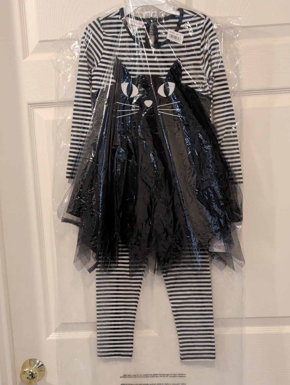 Adorable Bonnie Jean Black Cat outfit with striped leggings Size 5 New with Tags